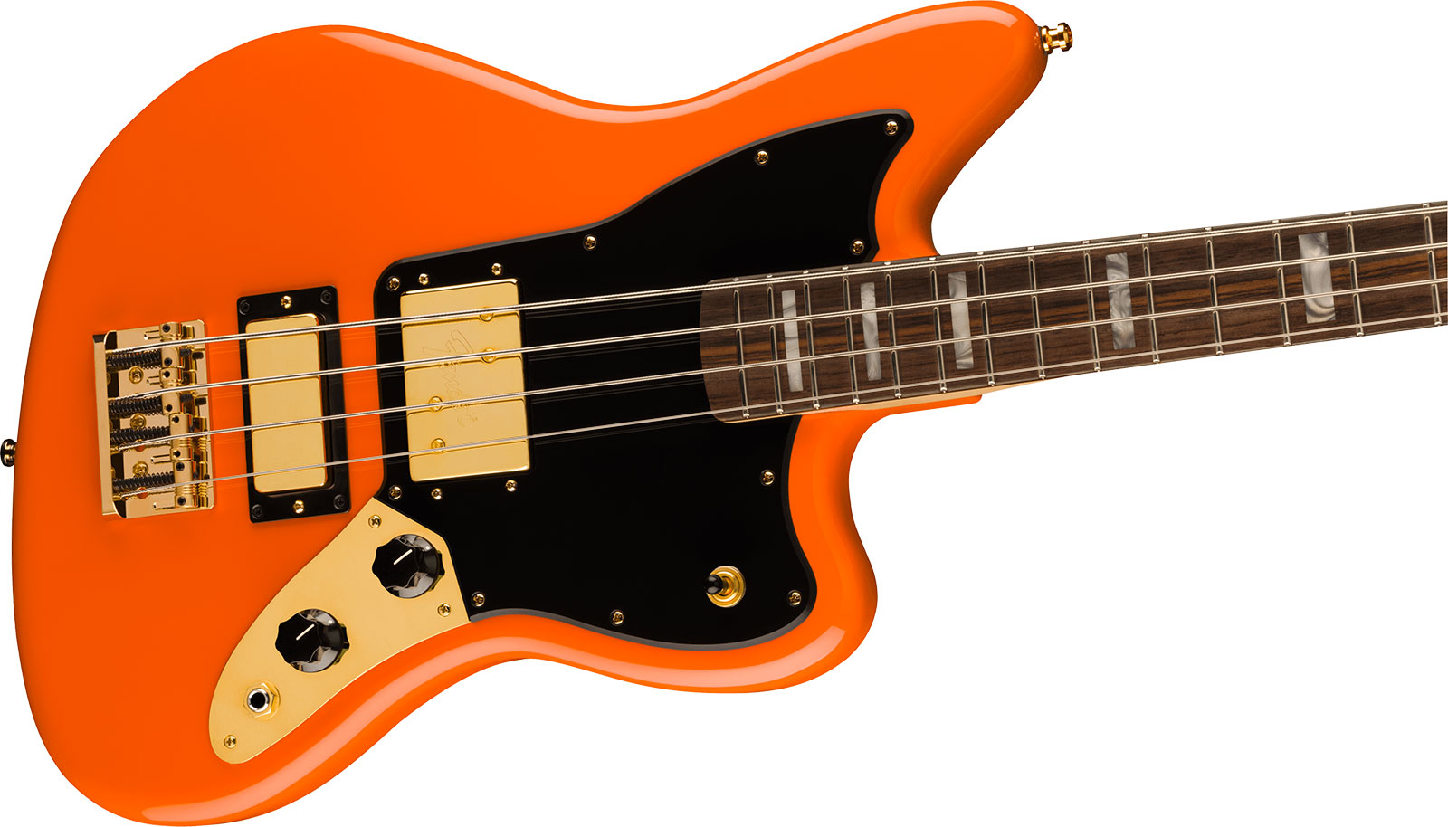 Fender Mike Kerr Jaguar Ltd Mex Signature Rw - Tiger's Blood Orange - Basse Électrique Solid Body - Variation 2