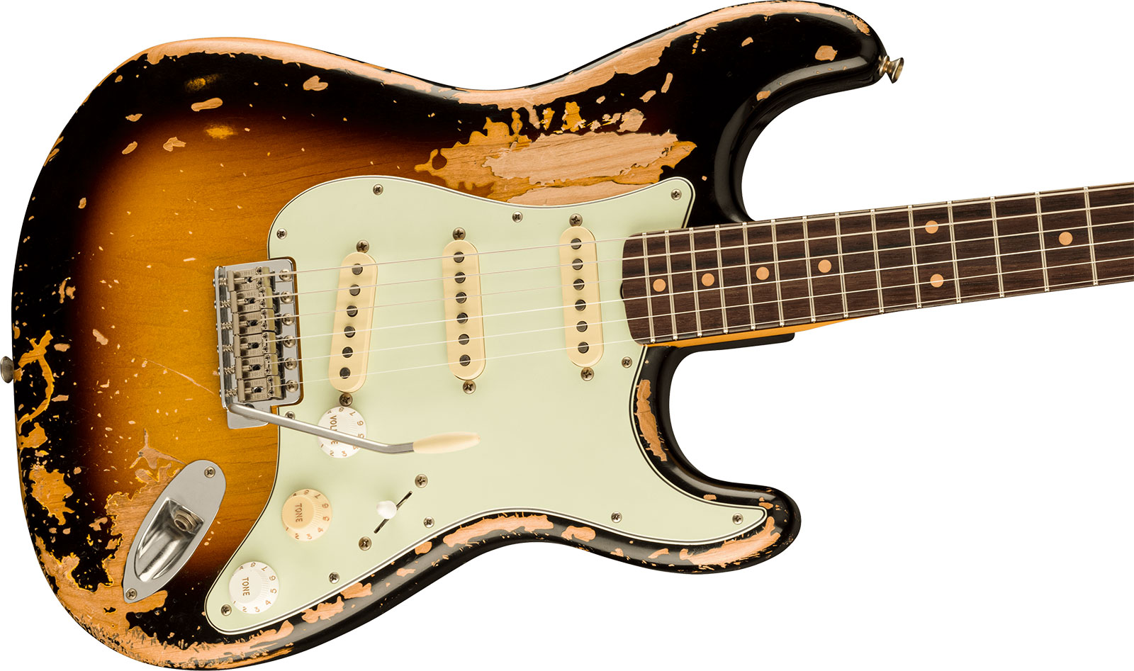 Fender Mike Mccready Strat Mex Signature 3s Trem Rw - Road Worn 3-color Sunburst - Guitare Électrique Signature - Variation 2