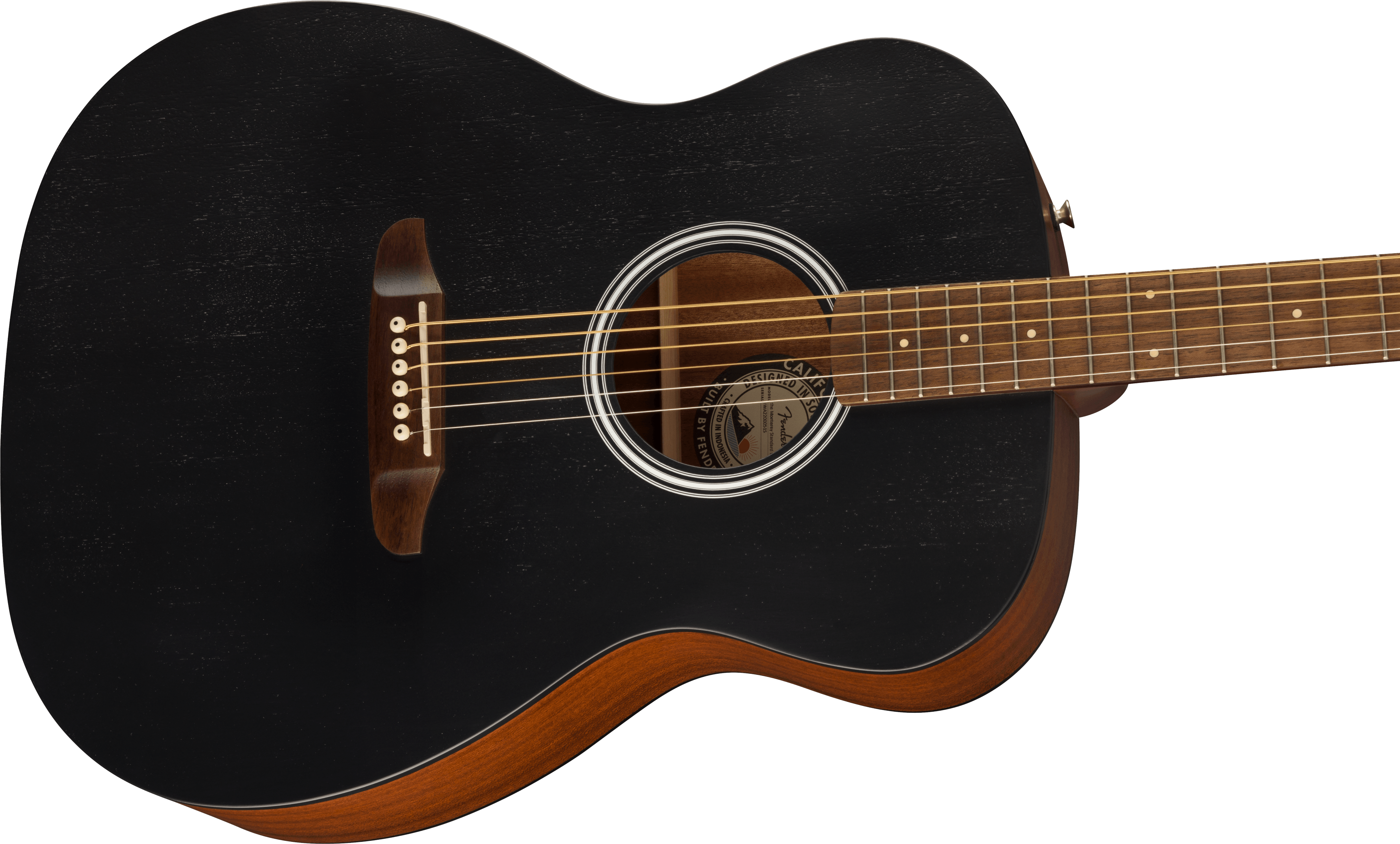 Fender Monterey Standard Sapelle Wal - Black Top - Guitare Acoustique - Variation 2