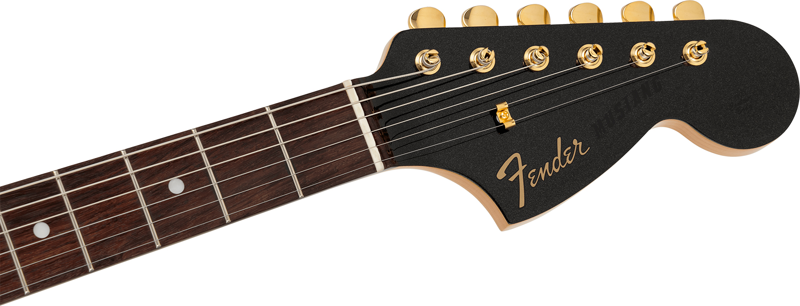 Fender Mustang 60s Traditional Mij Ltd Jap Shsc 2s Trem Rw - Black Pearl - Guitare Électrique RÉtro Rock - Variation 3