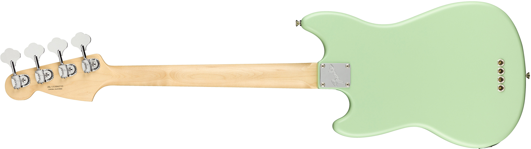 Fender Mustang Bass American Performer Usa Rw - Satin Surf Green - Basse Électrique Enfants - Variation 1