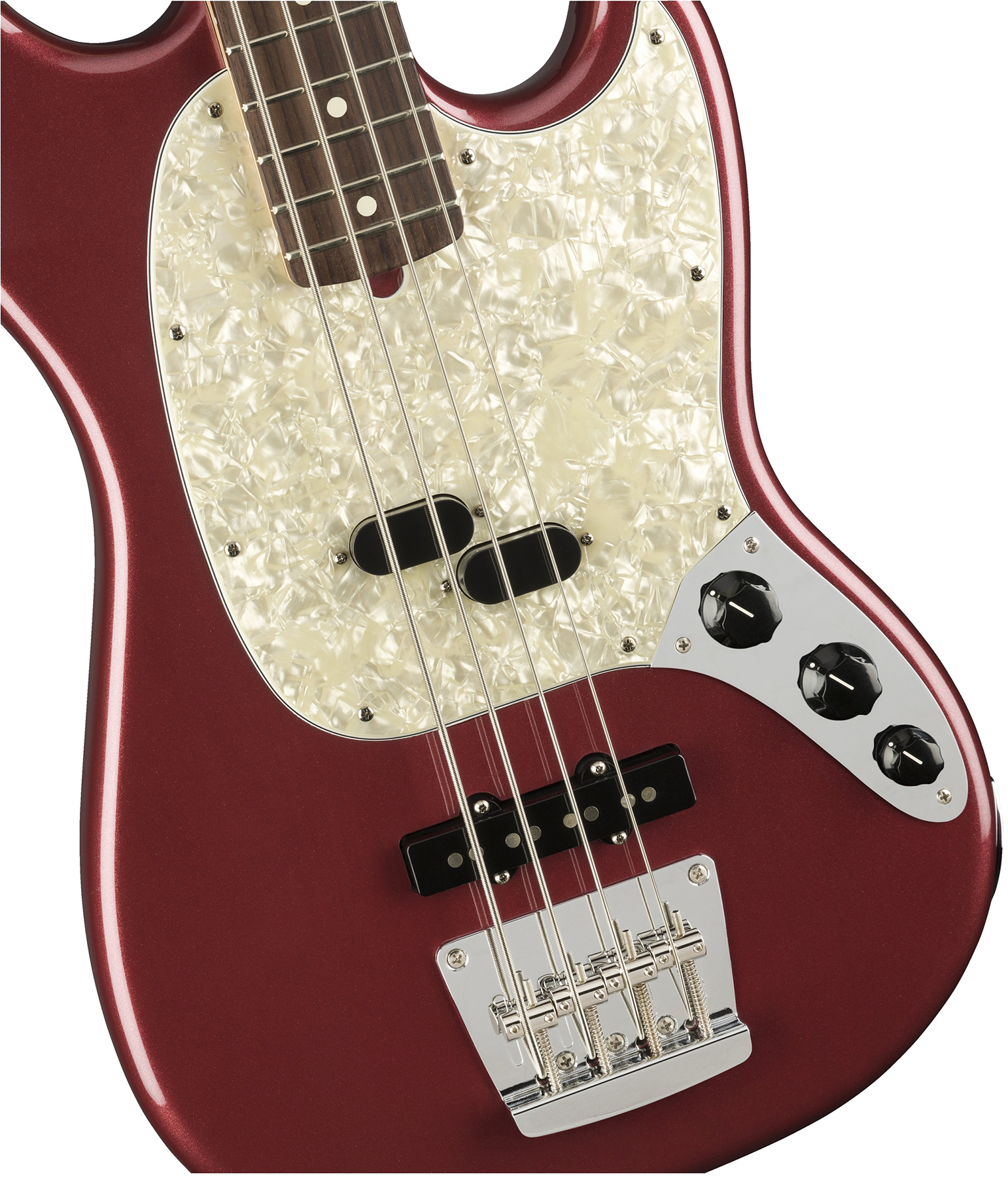 Fender Mustang Bass American Performer Usa Rw - Aubergine - Basse Électrique Enfants - Variation 2