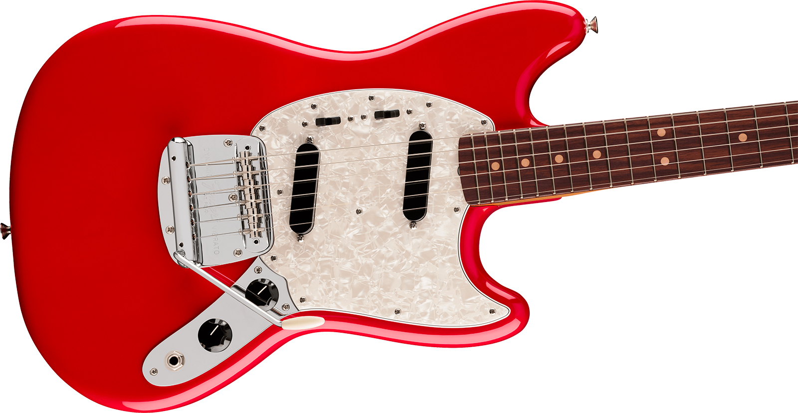 Fender Mustang Mid 60s Vintera 3 Mex Shsc 2s Trem Rw - Dakota Red - Guitare Électrique RÉtro Rock - Variation 2