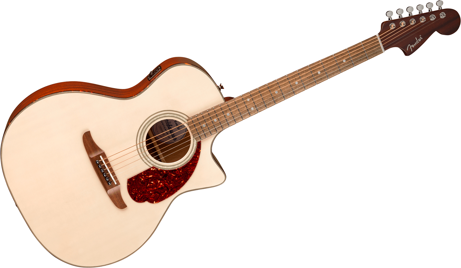 Fender Newporter Deluxe Ce California Auditorium Cw Epicea Acajou Wal - White Blonde - Guitare Folk - Variation 1