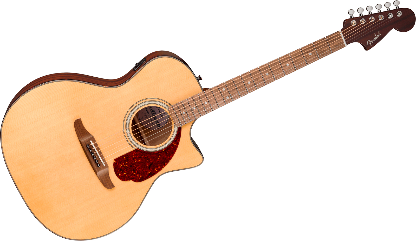 Fender Newporter Deluxe Ce California Auditorium Cw Epicea Acajou Wal - Natural - Guitare Folk - Variation 1