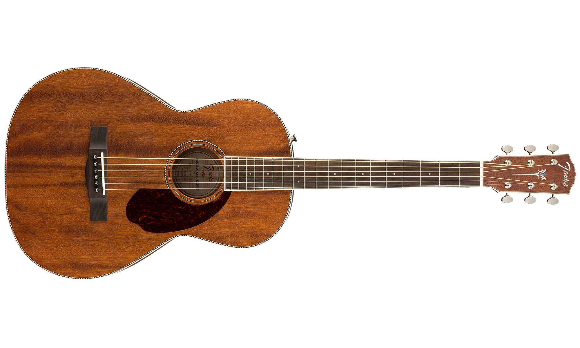Fender Pm-2 All Mahogany W/case Paramount Parlor Tout Acajou 2017 - Natural Open Pore - Guitare Acoustique - Variation 1