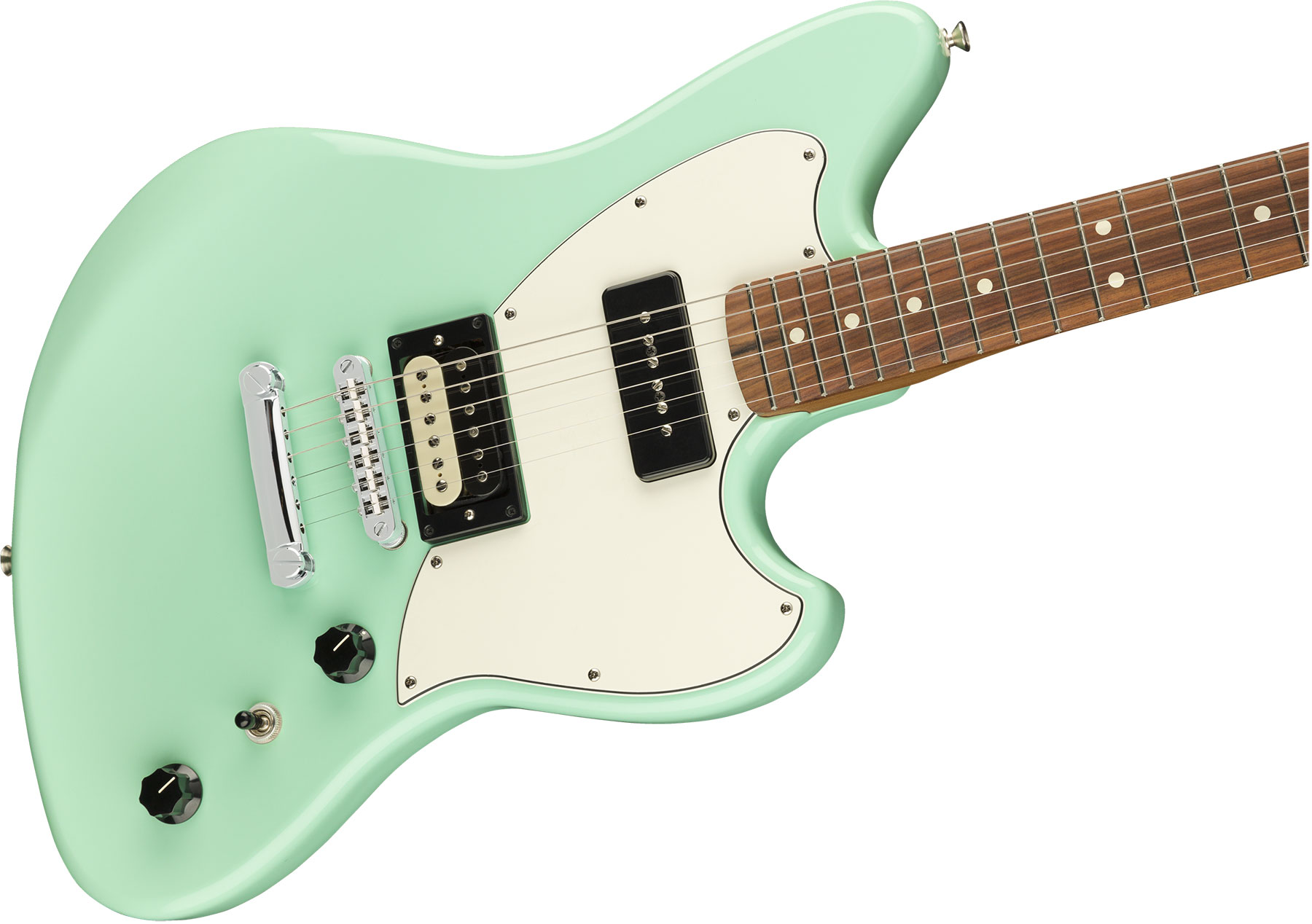 Fender Powercaster Alternate Reality Ltd Hp90 Ht Pf - Surf Green - Guitare Électrique RÉtro Rock - Variation 3