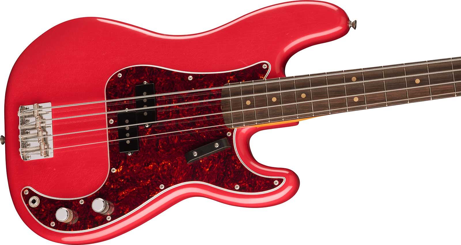 Fender Precision Bass 60s Road Worn Vintera 2 Ltd Mex Rw - Fiesta Red - Basse Électrique Solid Body - Variation 2