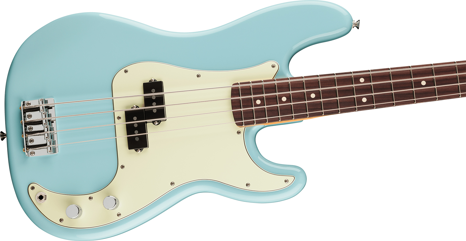 Fender Precision Bass Player Ii 75th Ann. Mex Ht 2s Rw - Daphne Blue - Basse Électrique Solid Body - Variation 2
