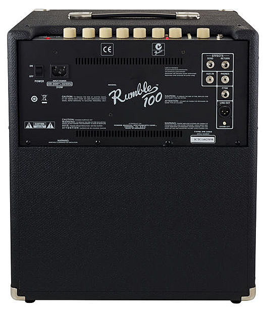 Fender Rumble 100 2014 100w 1x12 Black - Combo Ampli Basse - Variation 1
