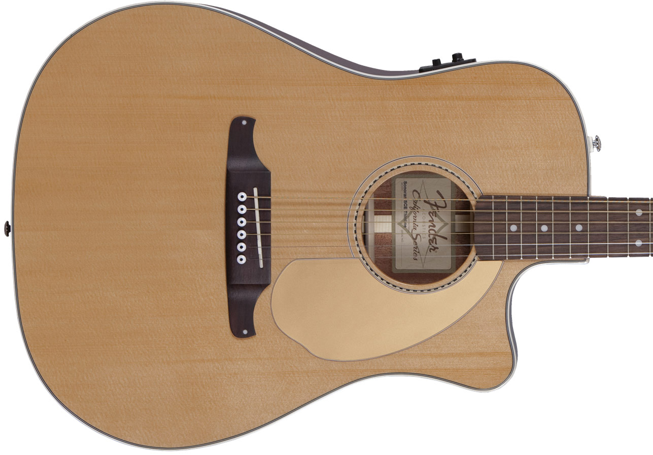Fender Sonoran Sce Thinline Dreadnought Cw Epicea Acajou 2017 - Natural - Guitare Acoustique - Variation 2