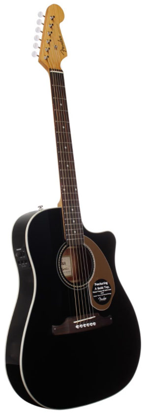 Fender Sonoran Sce Thinline Dreadnought Cw Epicea Acajou 2017 - Black - Guitare Acoustique - Variation 3