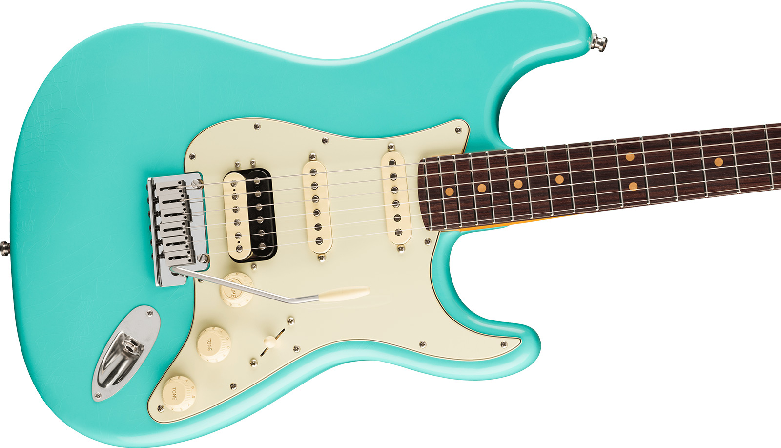 Fender Strat 60s Hss American Ultra Luxe Vintage Usa 3s Trem Rw - Sea Foam Green - Guitare Électrique Forme Str - Variation 2