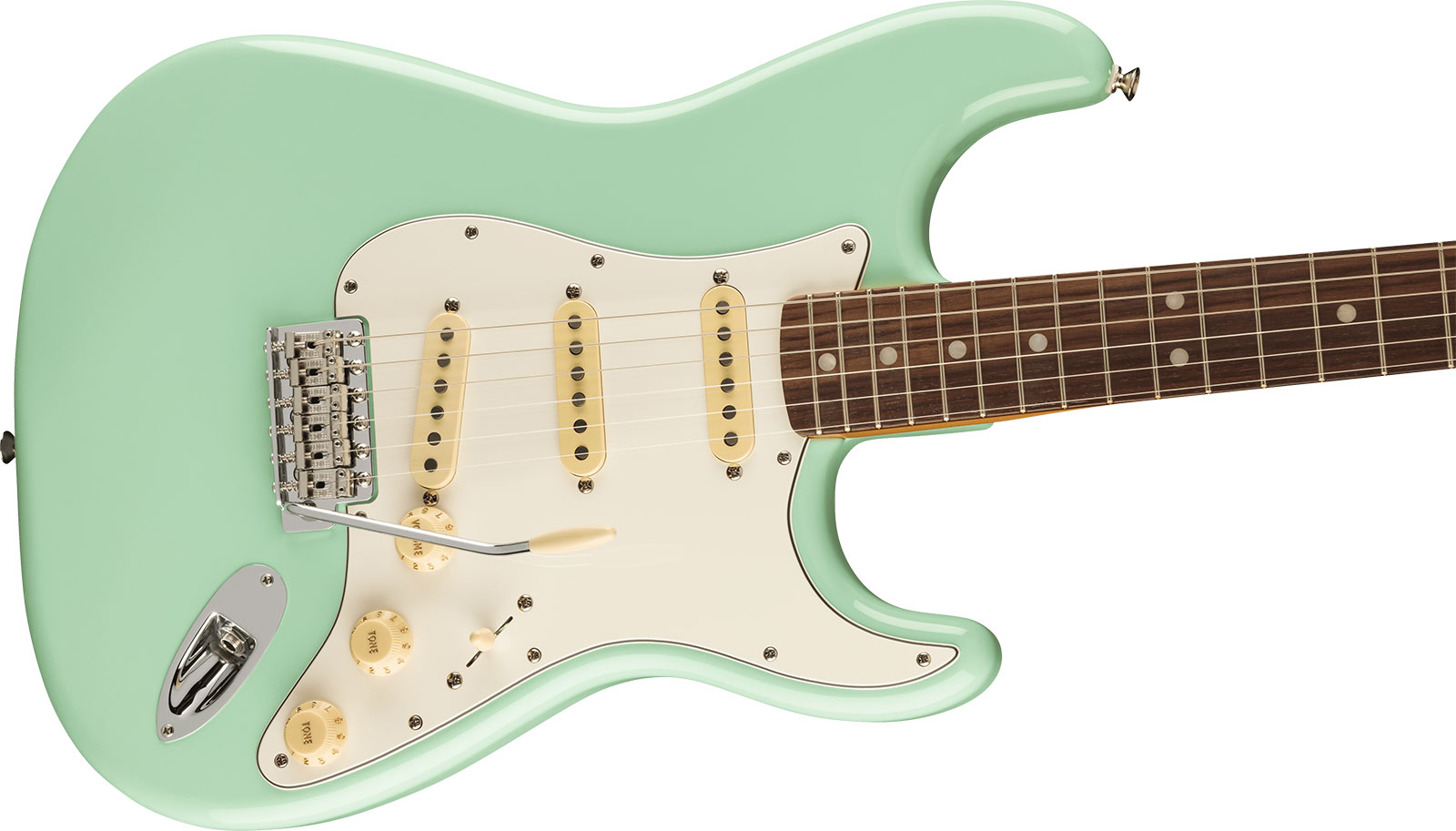 Fender Strat 70s Vintera 2 Mex 3s Trem Rw - Surf Green - Guitare Électrique Forme Str - Variation 2