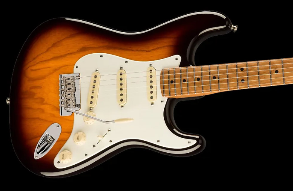 Fender Strat American Pro Ii Ltd 3s Custom Shop Trem Mn - 2-color Sunburst - Guitare Électrique Forme Str - Variation 2