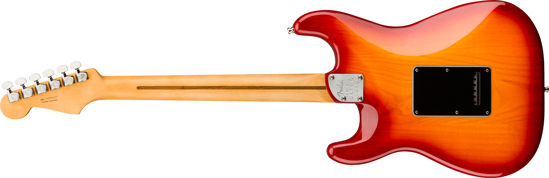 Fender Strat American Ultra Luxe Usa Mn +etui - Plasma Red Burst - Guitare Électrique Forme Str - Variation 1