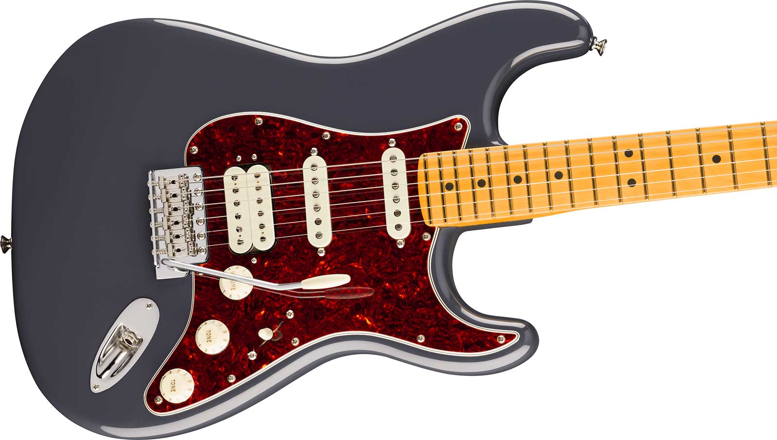 Fender Strat Classic Hss American Pro Usa Trem Mn - Faded Black - Guitare Électrique Forme Str - Variation 2