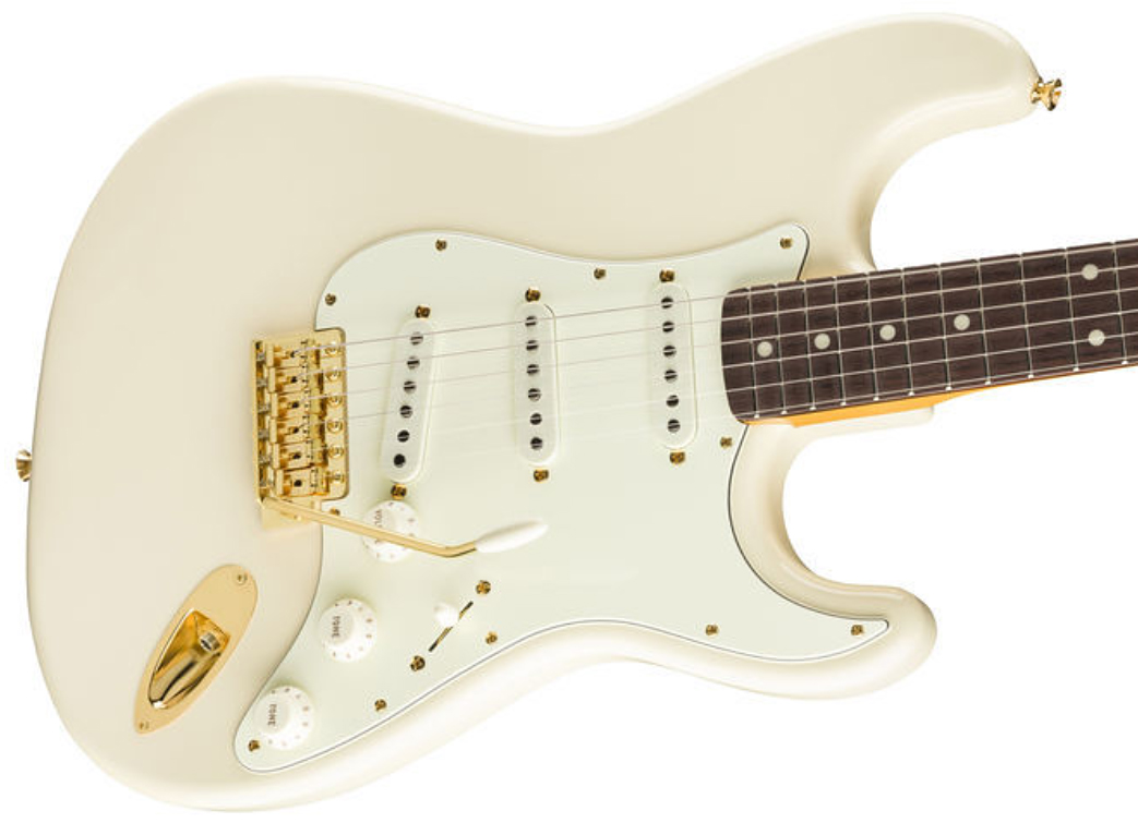 Fender Strat Daybreak Ltd 2019 Japon Gh Rw - Olympic White - Guitare Électrique Forme Str - Variation 2