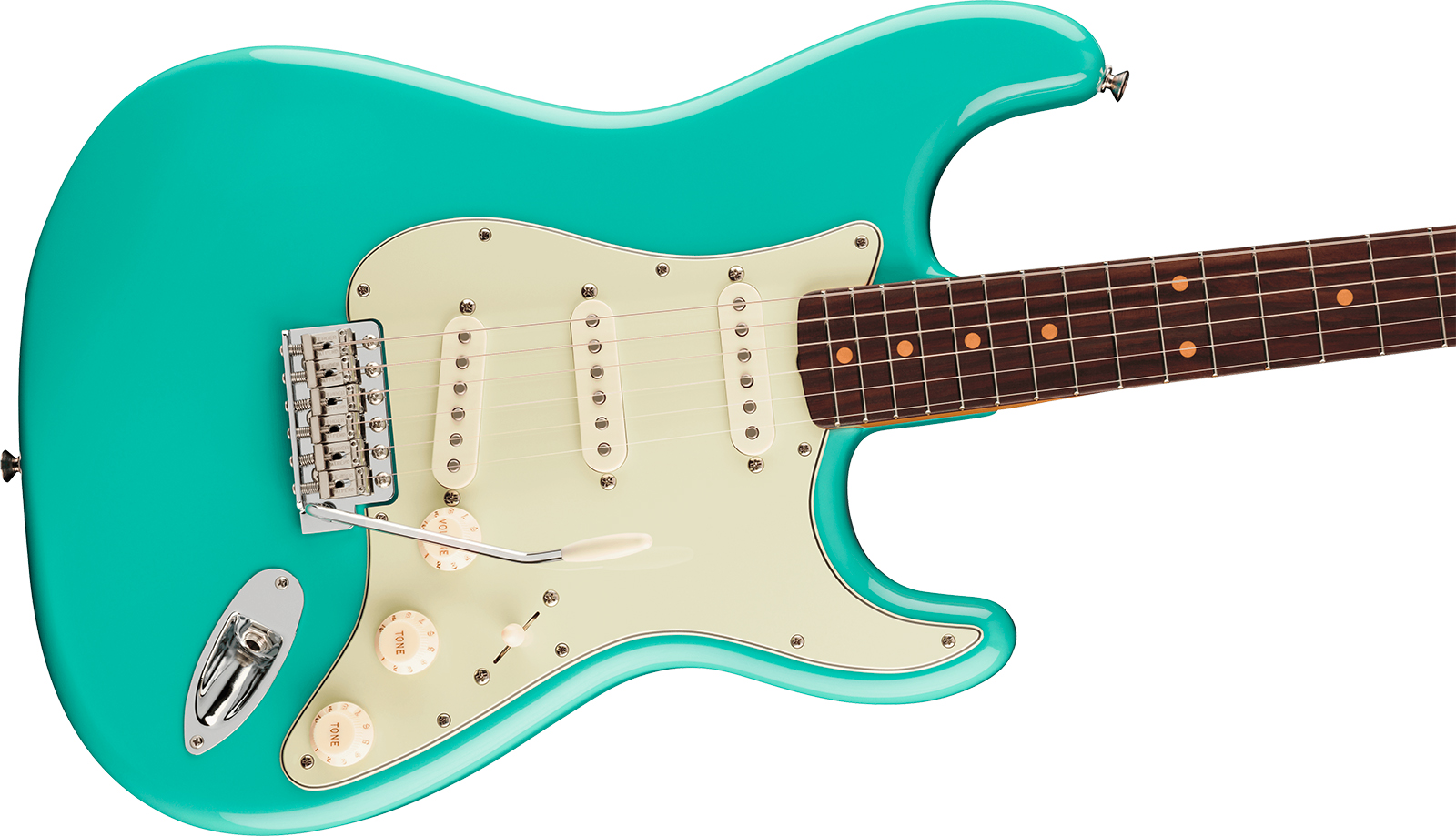 Fender Strat Early 60s Vintera 3 Mex 3s Trem Rw - Seafoam Green - Guitare Électrique Forme Str - Variation 2