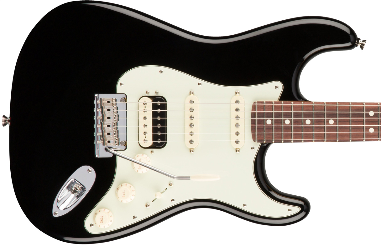 Fender Strat Hss Shawbucker American Professional Usa Rw - Black - Guitare Électrique 12 Cordes - Variation 1