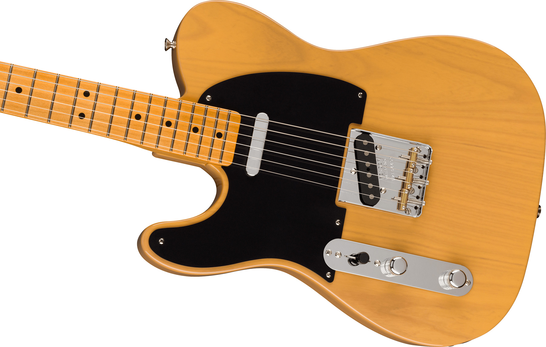 Fender Tele 1951 American Vintage Ii Lh Gaucher 2s Ht Mn - Butterscotch Blonde - Guitare Électrique Gaucher - Variation 2