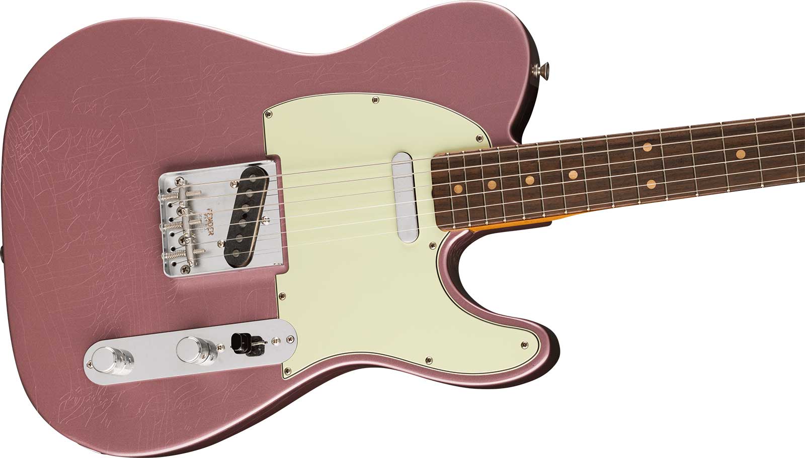 Fender Tele 60s Road Worn Vintera 2 Ltd Mex 2s Ht Rw - Burgundy Mist Metallic - Guitare Électrique Forme Tel - Variation 2