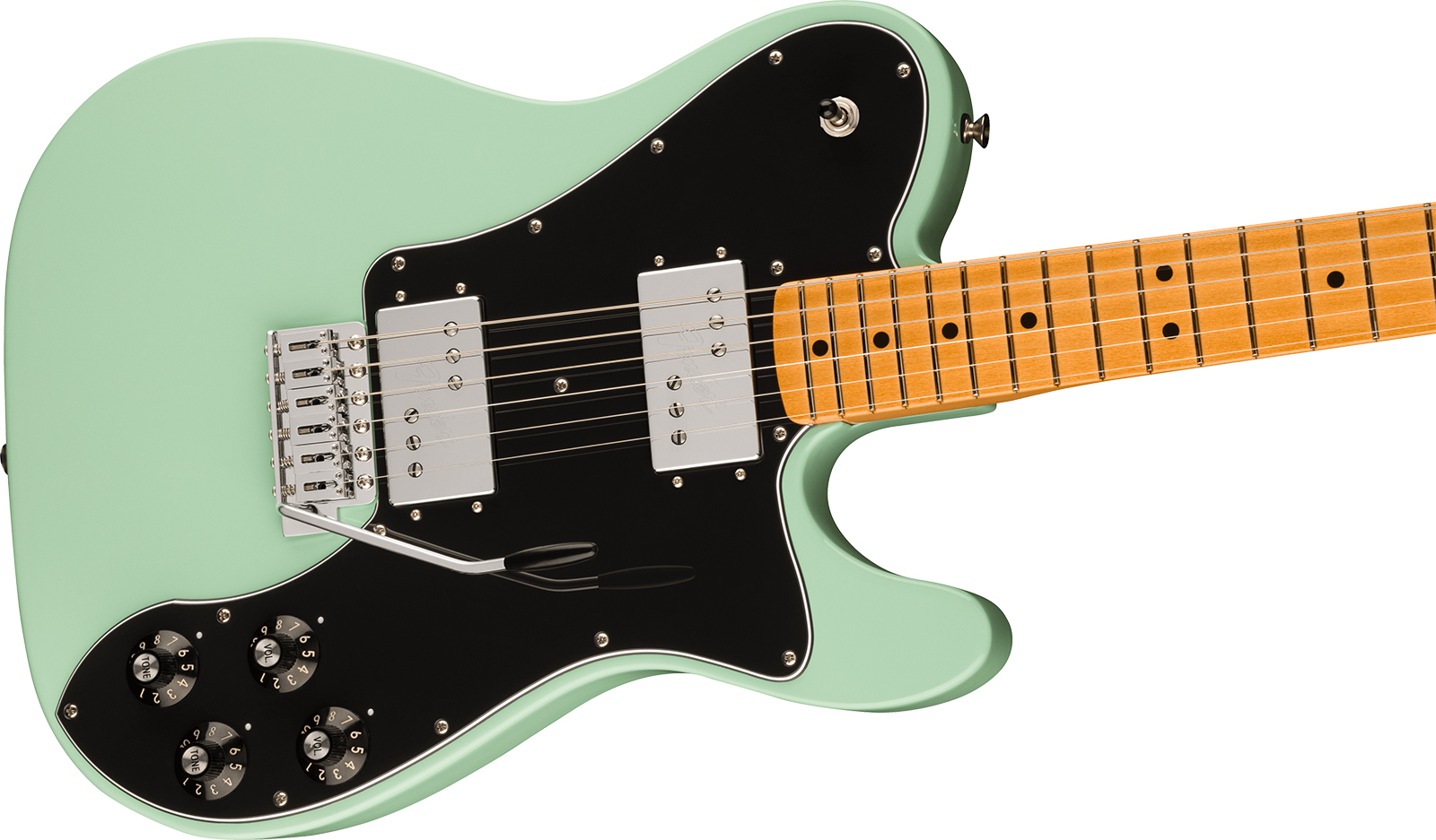 Fender Tele 70s Deluxe Tremolo Vintera 2 Mex 2h Trem Mn - Surf Green - Guitare Électrique Forme Tel - Variation 2