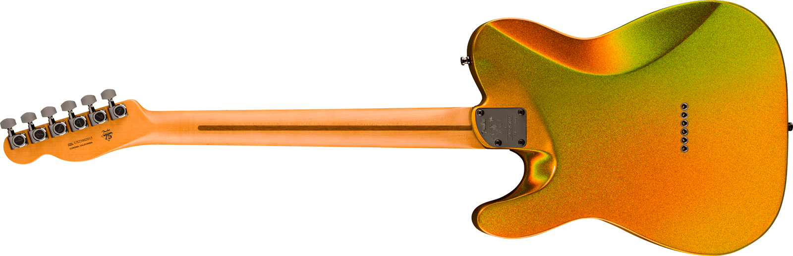 Fender Tele American Ultra Ii 75th Ann. Usa Hs Ht Eb - Liquid Gold - Guitare Électrique Forme Tel - Variation 2