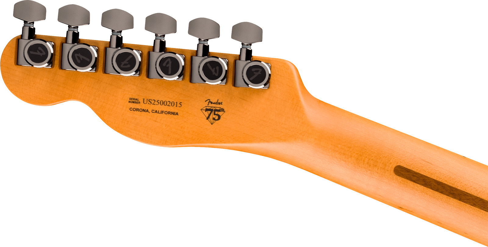 Fender Tele American Ultra Ii 75th Ann. Usa Hs Ht Eb - Liquid Gold - Guitare Électrique Forme Tel - Variation 4