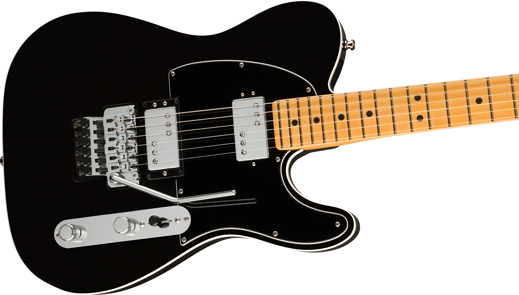 Fender Tele American Ultra Luxe Hh Floyd Rose Usa Fr Mn +etui - Mystic Black - Guitare Électrique Forme Tel - Variation 2