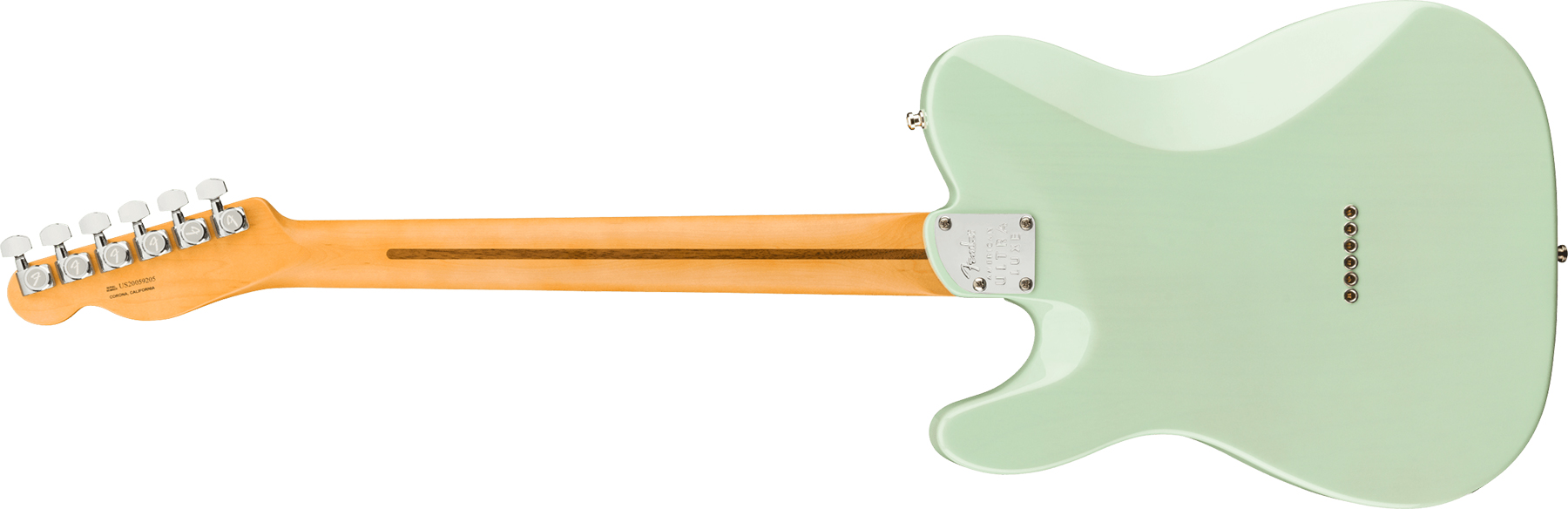 Fender Tele American Ultra Luxe Usa Rw +etui - Transparent Surf Green - Guitare Électrique Forme Tel - Variation 1
