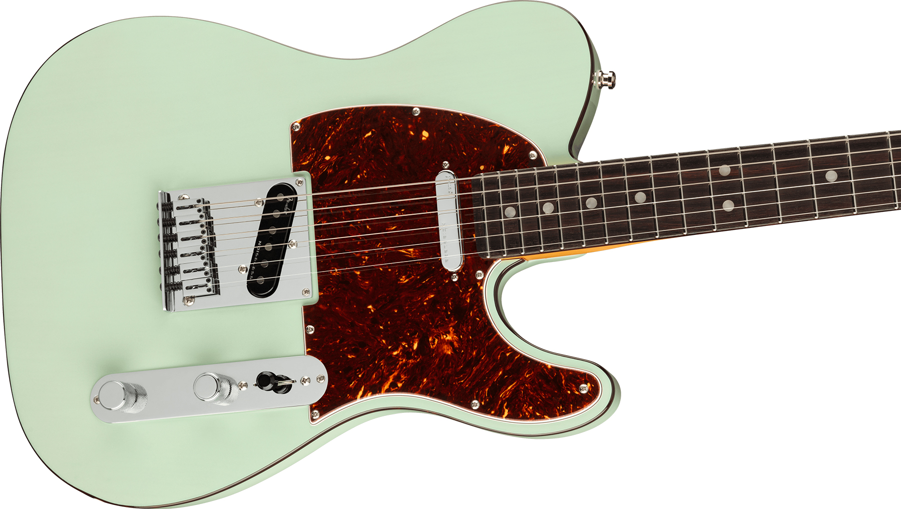 Fender Tele American Ultra Luxe Usa Rw +etui - Transparent Surf Green - Guitare Électrique Forme Tel - Variation 2