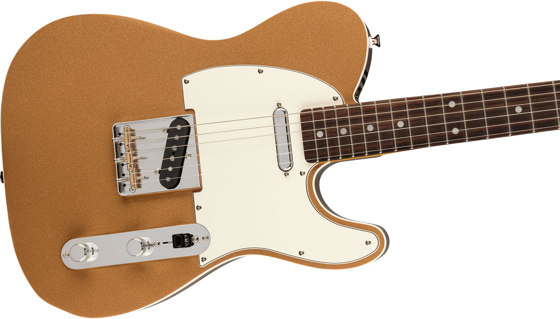 Fender Tele Custom '60s Jv Modified Jap 2s Ht Rw - Firemist Gold - Guitare Électrique Forme Tel - Variation 2