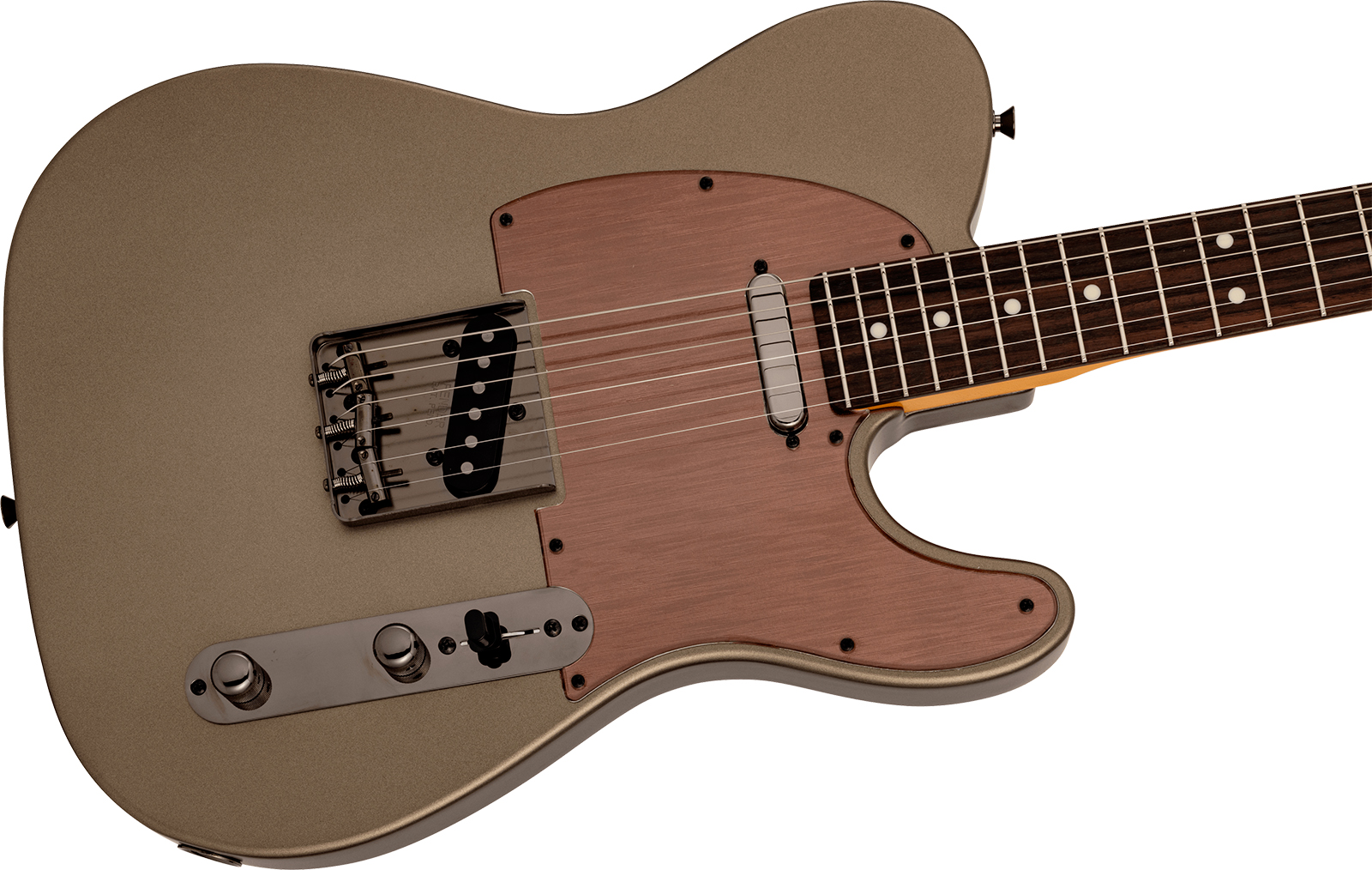Fender Tele Hybrid Ii Mij Ltd Jap 2s Ht Rw - Matte Champagne Mirage - Guitare Électrique Forme Tel - Variation 2