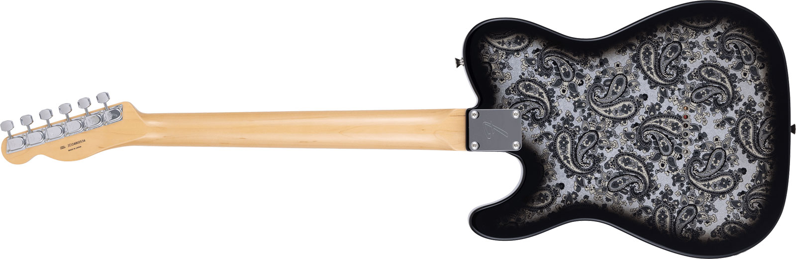 Fender Tele Ltd Jap 2s Ht Mn - Black Paisley - Guitare Électrique Forme Tel - Variation 1