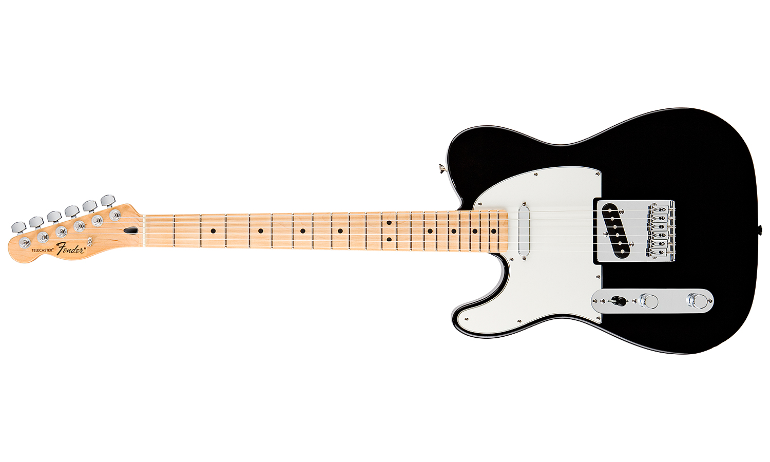 Fender Tele Mexican Standard 2011 Gaucher 2s Mn Black - Guitare Électrique Gaucher - Variation 1