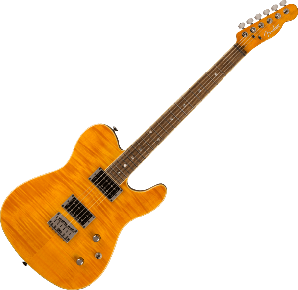Guitare électrique forme tel Fender Telecaster Korean Special Edition Custom FMT (LAU) - Amber