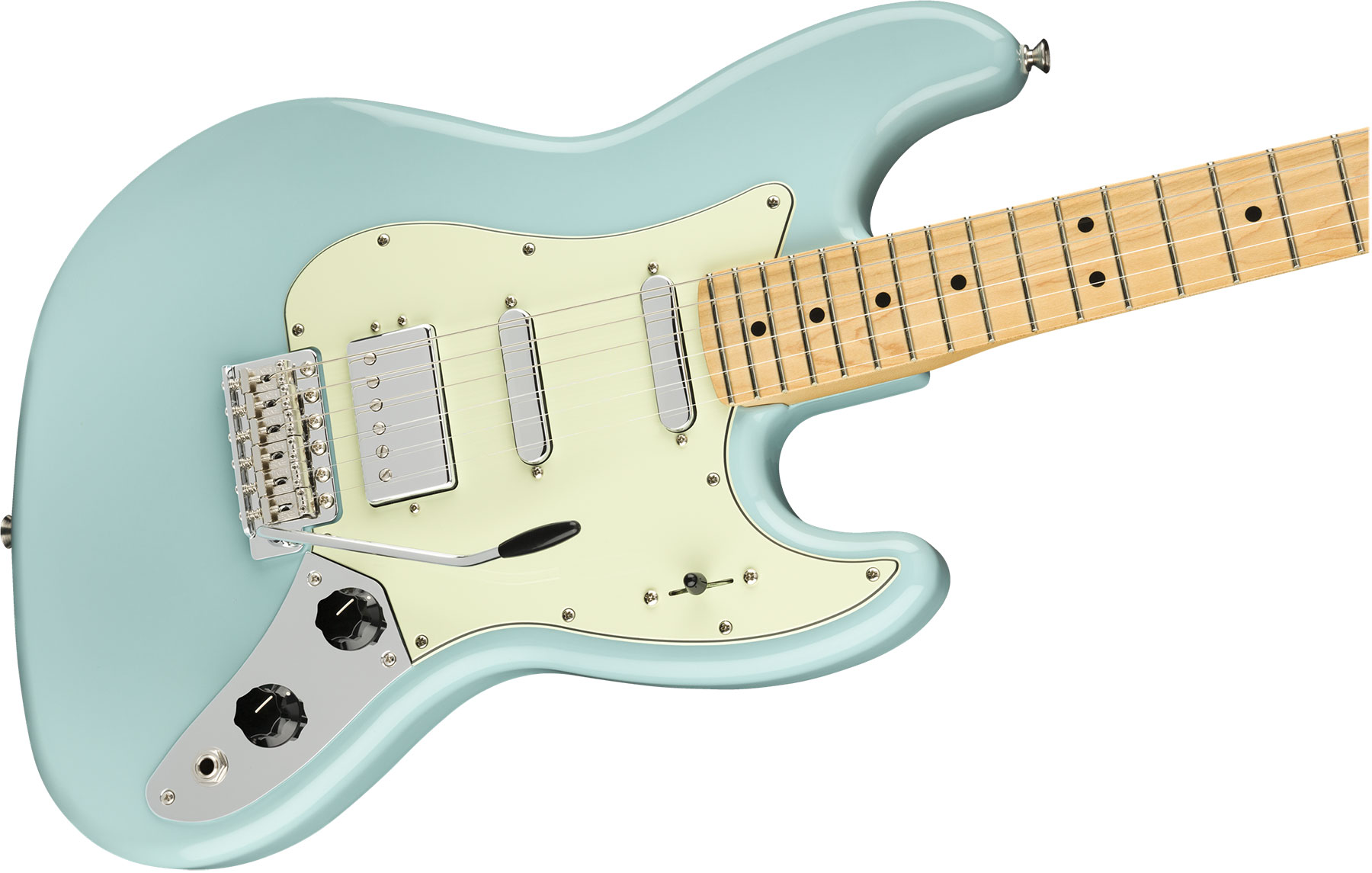Fender The Sixty-six Alternate Reality Mex Hss Trem Mn - Daphne Blue - Guitare Électrique Double Cut - Variation 2