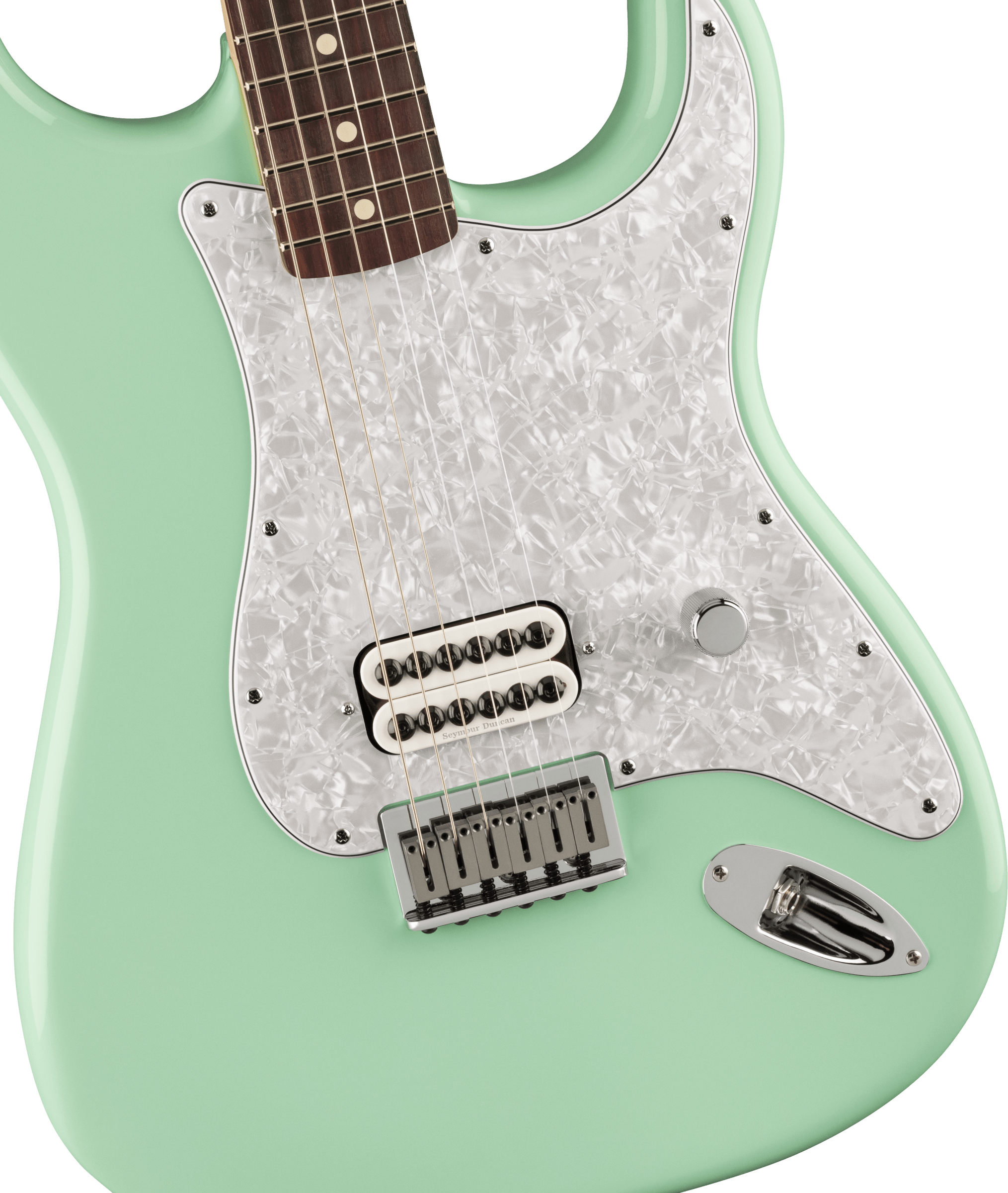 Fender Tom Delonge Ltd Mex Signature 1h Ht Rw - Surf Green - Guitare Électrique Forme Str - Variation 2