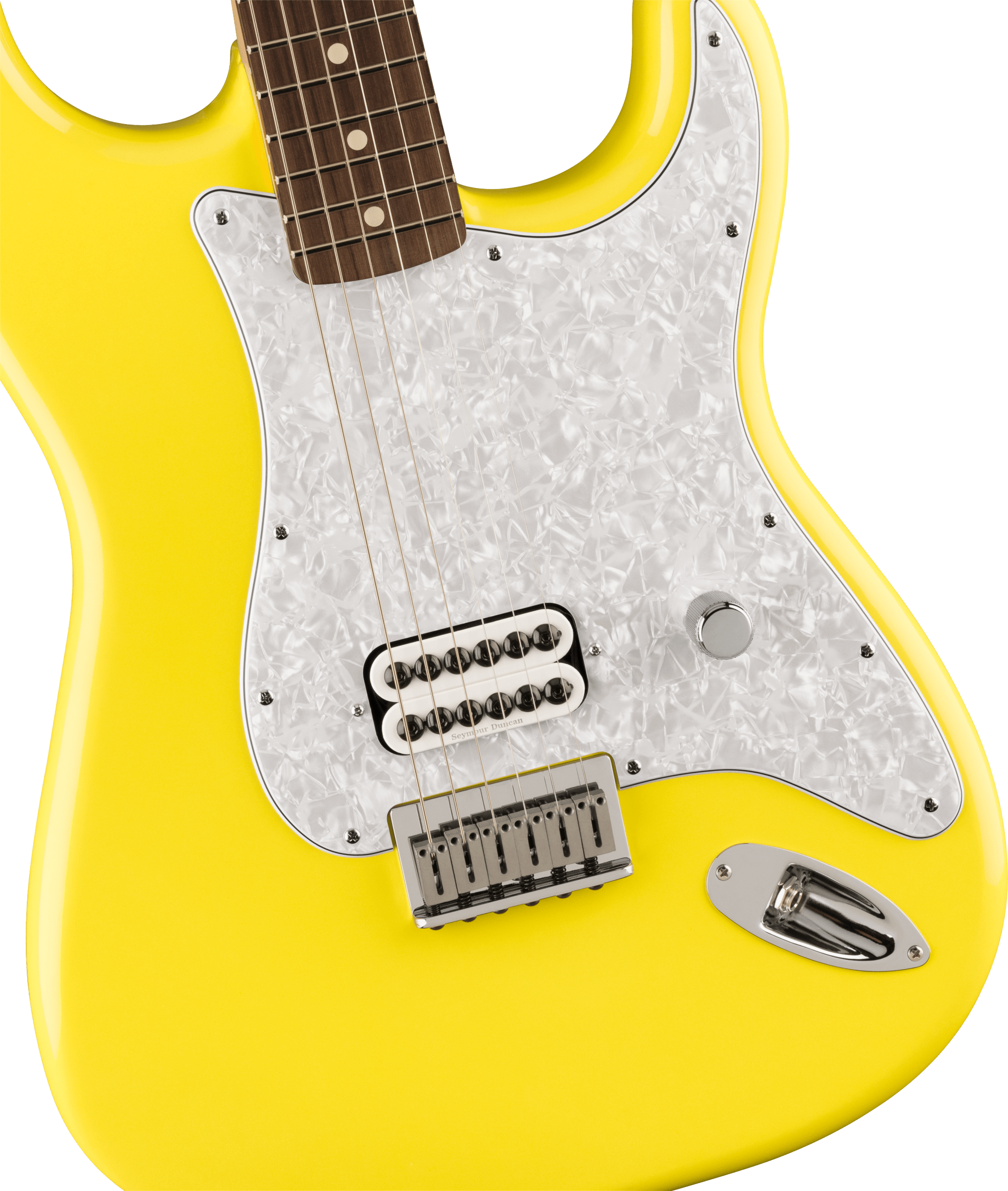Fender Tom Delonge Ltd Mex Signature 1h Ht Rw - Graffiti Yellow - Guitare Électrique Forme Str - Variation 2