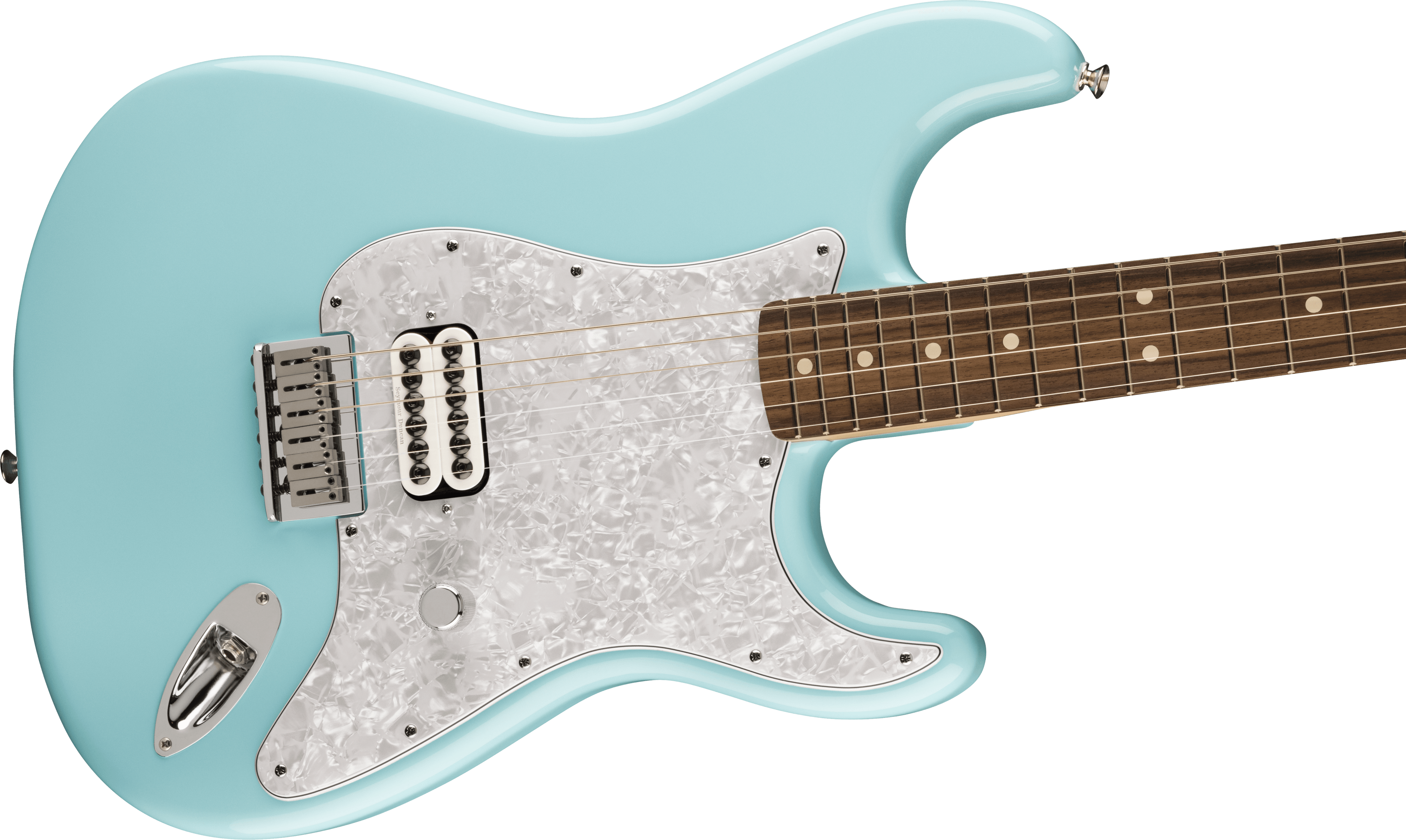 Fender Tom Delonge Ltd Mex Signature 1h Ht Rw - Daphne Blue - Guitare Électrique Forme Str - Variation 3