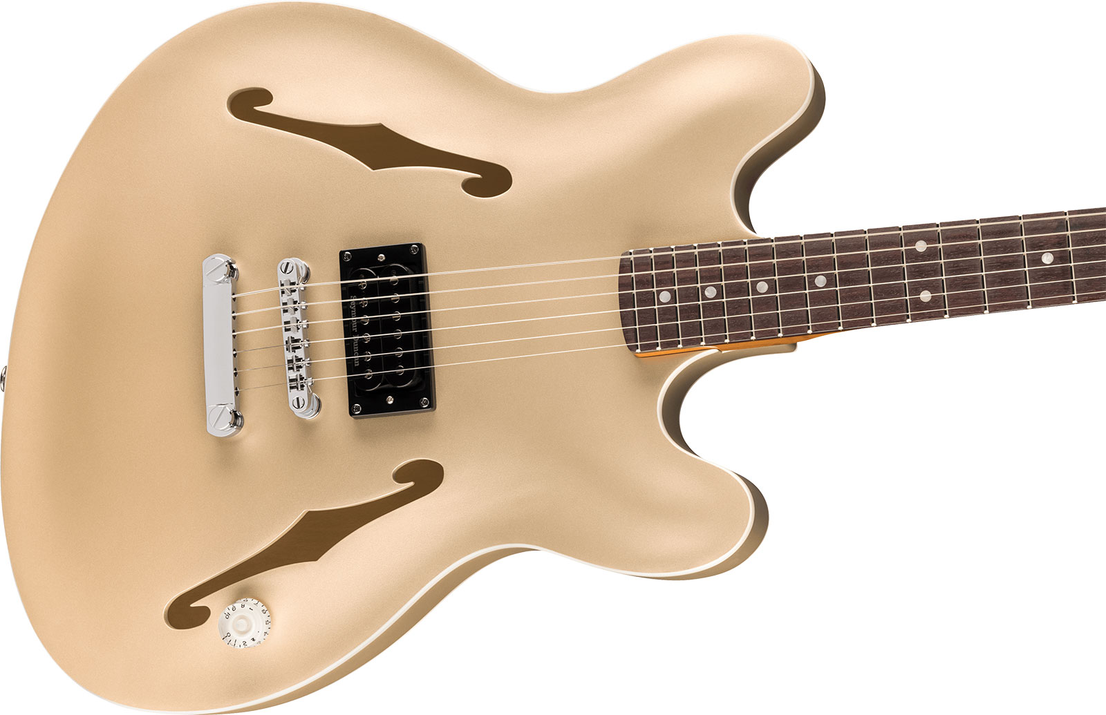 Fender Tom Delonge Starcaster 1h Seymour Duncan Ht Rw - Satin Shoreline Gold - Guitare Électrique RÉtro Rock - Variation 2