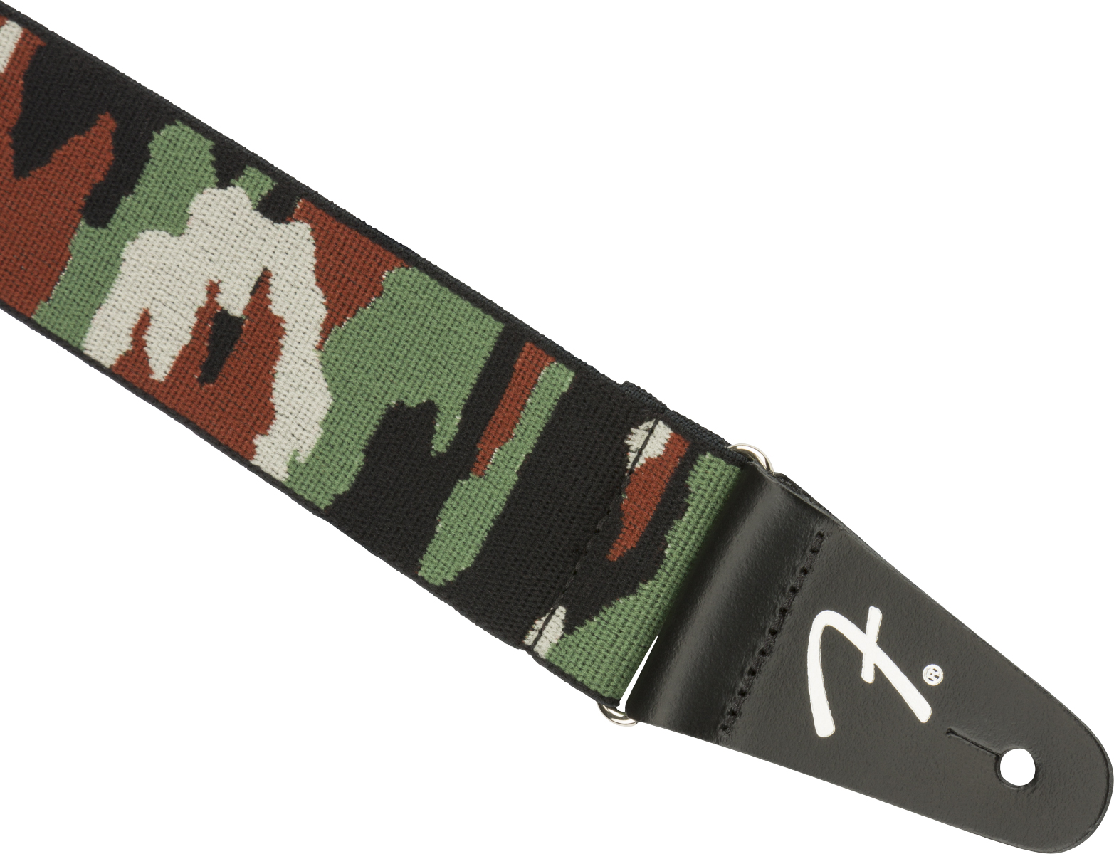 Fender Weighless 2 Inches Camo Guitar Strap Green - Sangle Courroie - Variation 1