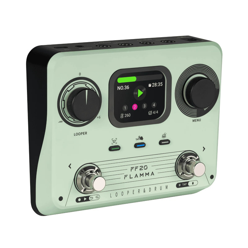 Flamma Ff20 Looper & Drum Machine Green - PÉdale Looper - Variation 1