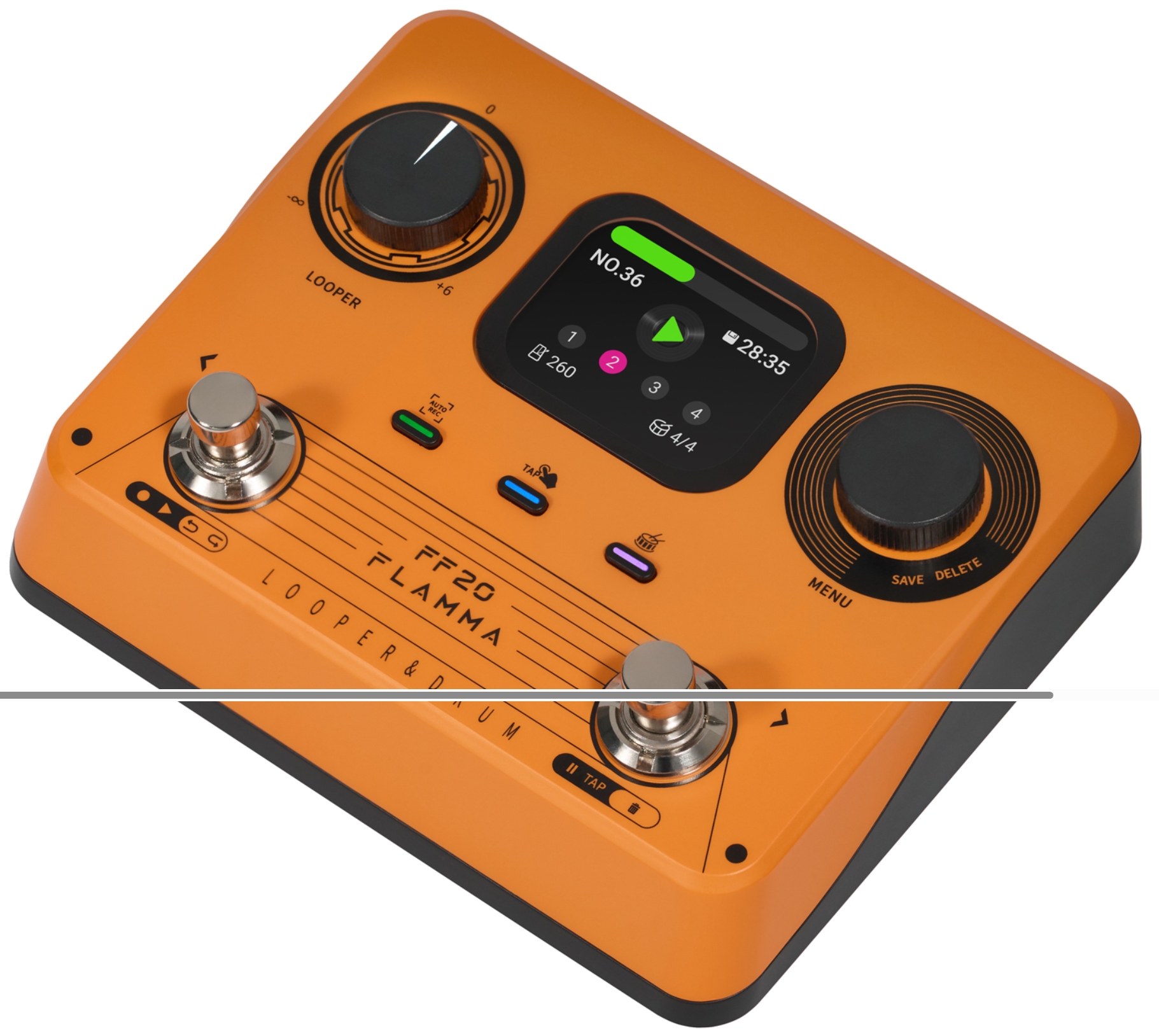 Flamma Ff20 Looper & Drum Machine Orange - PÉdale Looper - Variation 1
