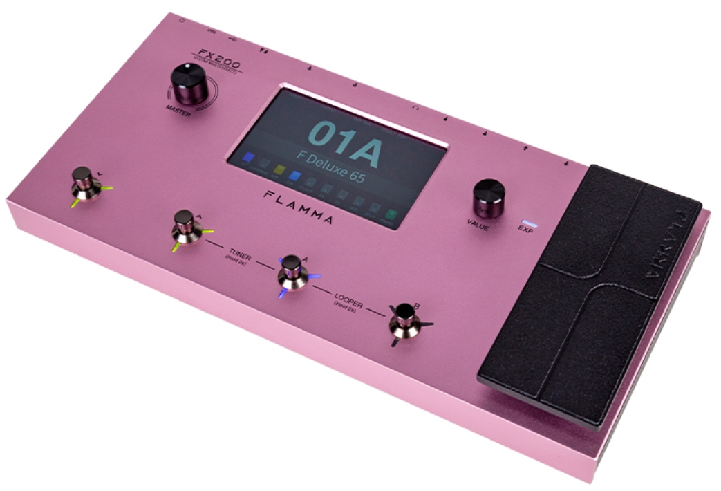 Flamma Fx200 Guitar Multi Effects Pink - Multi Effet Guitare Électrique - Variation 1