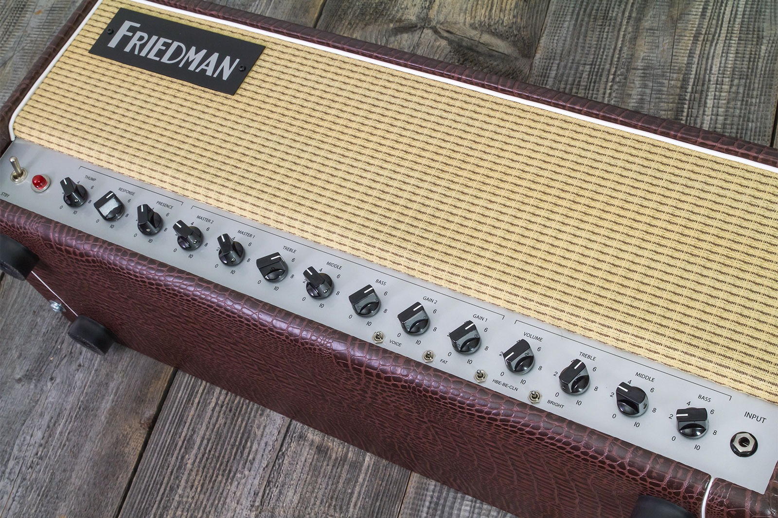 Friedman Amplification Be50 Deluxe Head 25/50w El34 Brown Gator Tolex - Ampli Guitare Électrique TÊte / PÉdale - Variation 1