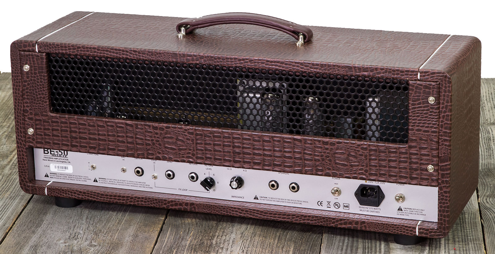 Friedman Amplification Be50 Deluxe Head 25/50w El34 Brown Gator Tolex - Ampli Guitare Électrique TÊte / PÉdale - Variation 6