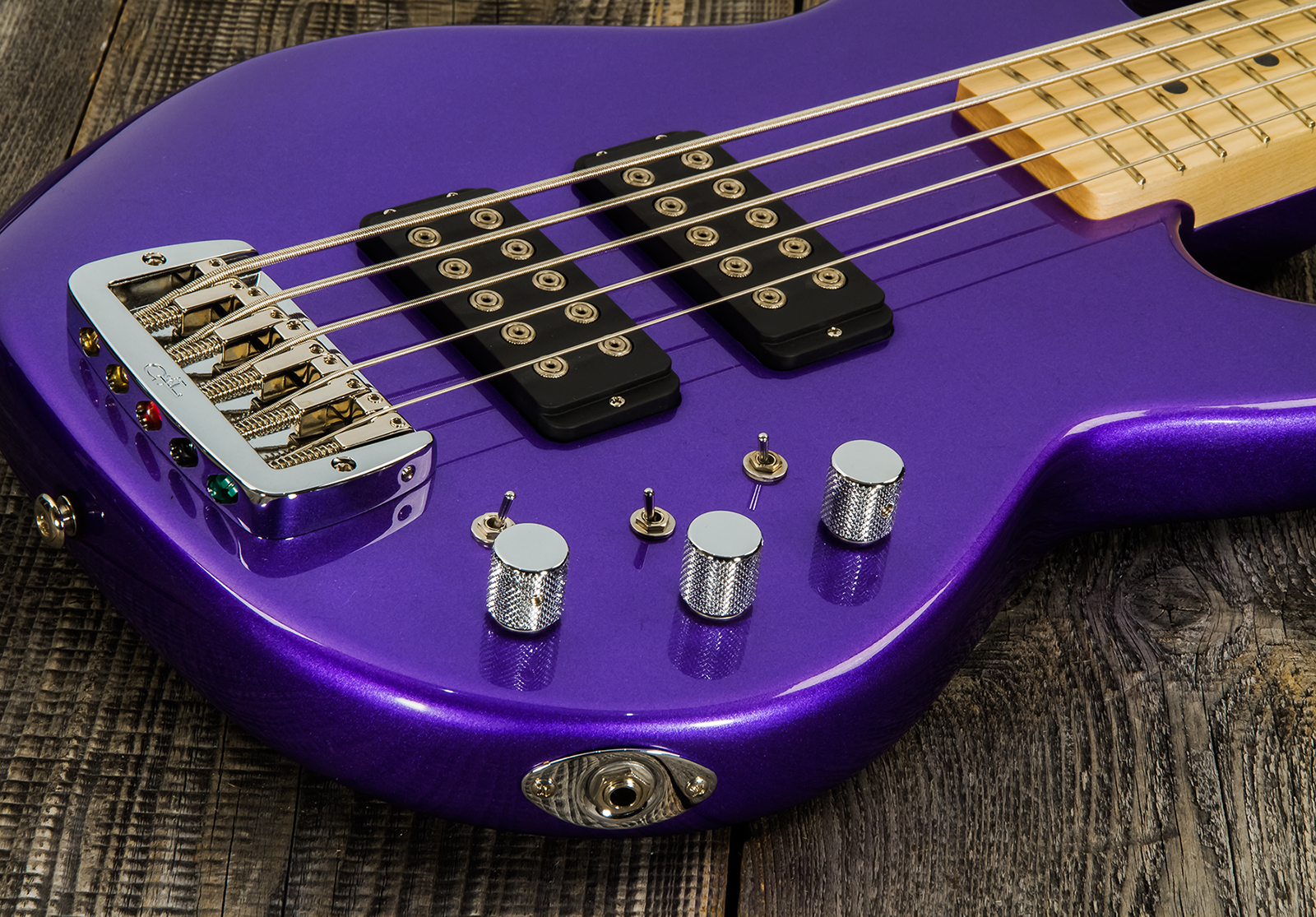 G&l Custom Shop L•2500 Usa Active Mn #clf2209260 - Plum Metallic - Basse Électrique Solid Body - Variation 3