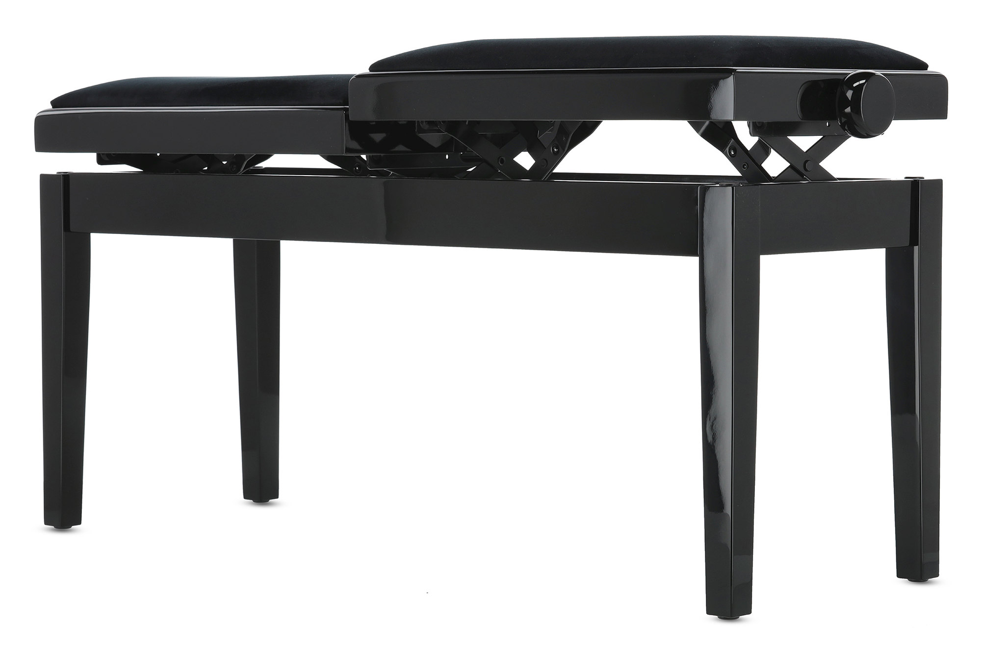 Gewa Banquette Piano Deluxe Double Noir Brillant - Banquette Clavier - Variation 4